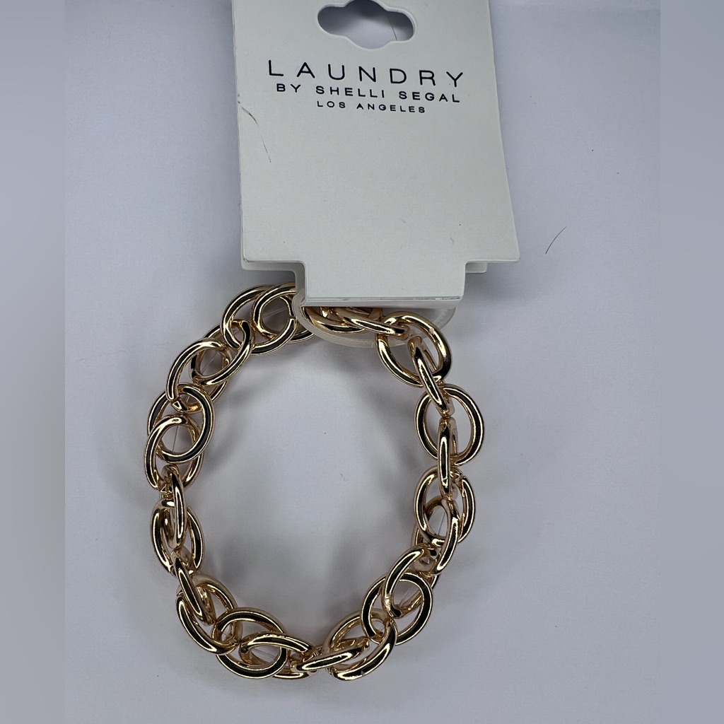 Laundry By Shelli Segal Gold Tone Chain Link Bracelet 12$